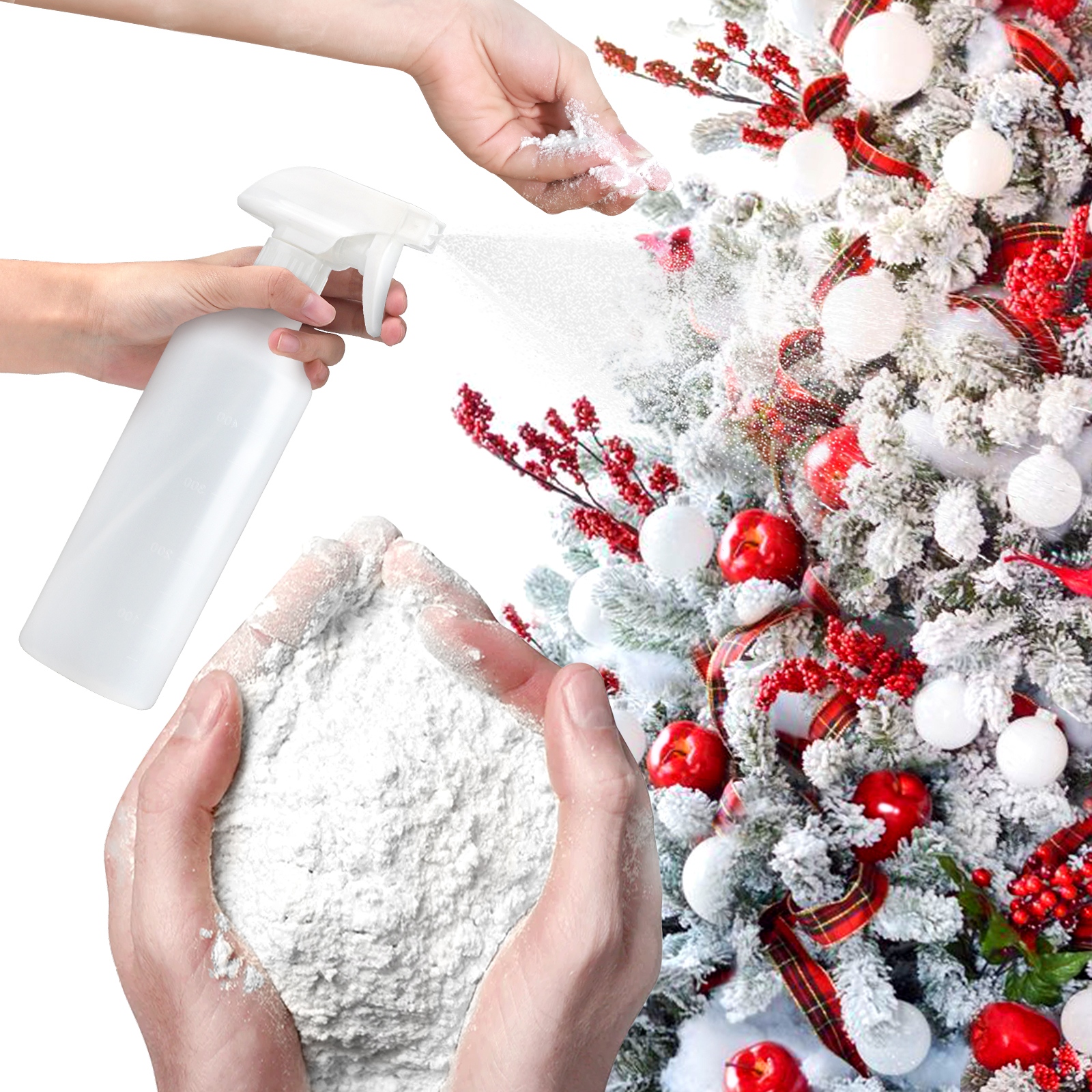 Christmas Wreath Fake - Artificial Fake Snow Flocking Powder 300g
