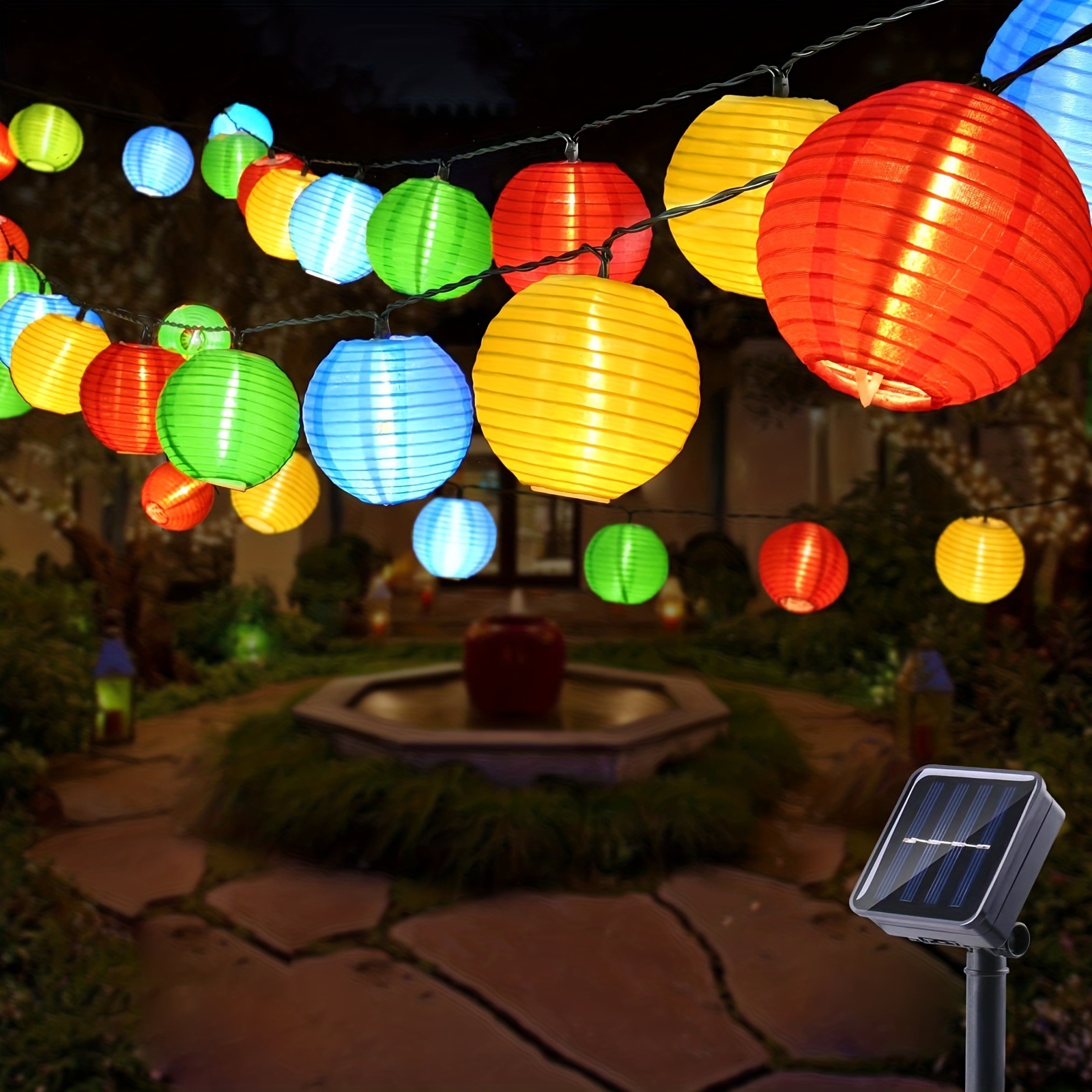 Christmas Lights Outdoor - LED Solar Lantern String Lights Outdoor