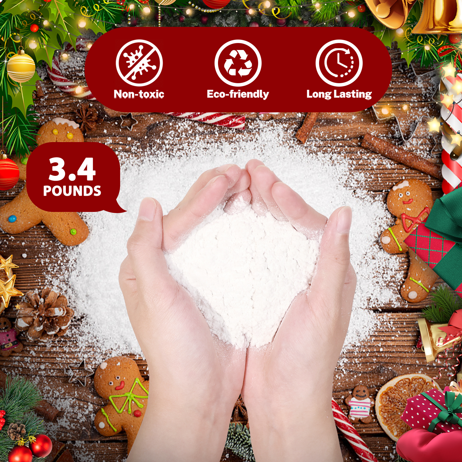 3.4 Lbs Artificial Snow Flocki - Christmas Wreath Fake avis et prix