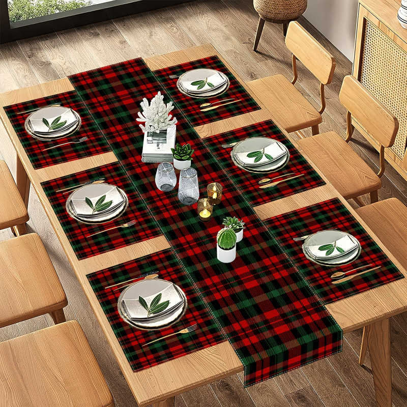 7-Piece Christmas Placemat and - Christmas Table Runner avis et prix