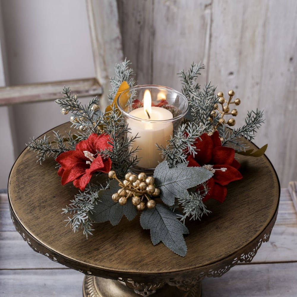 Christmas Candlestick Wreath R - Christmas Wreath Fake avis et prix