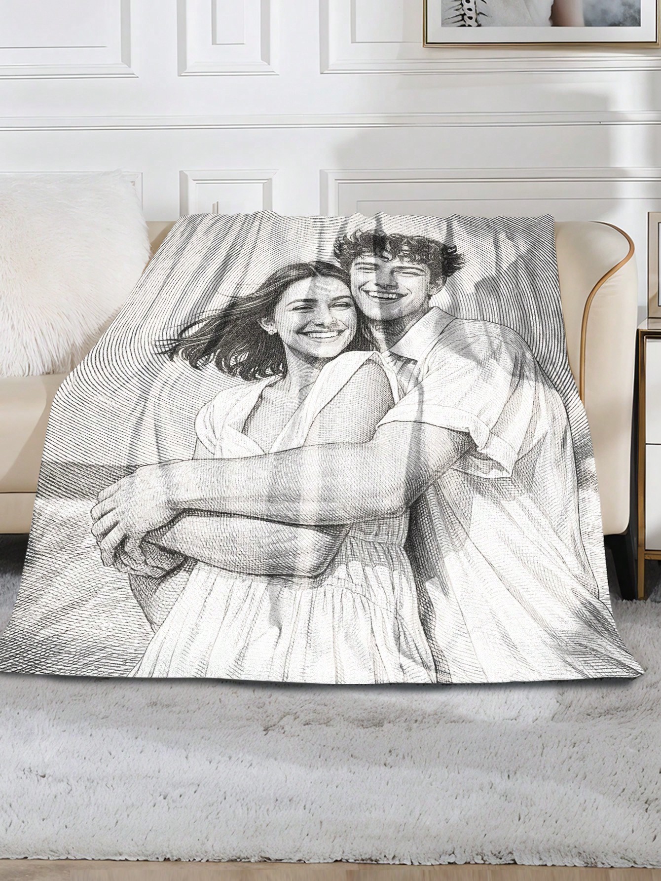 Custom AI Style Photo Blanket  - Christmas Throw Blanket avis et prix