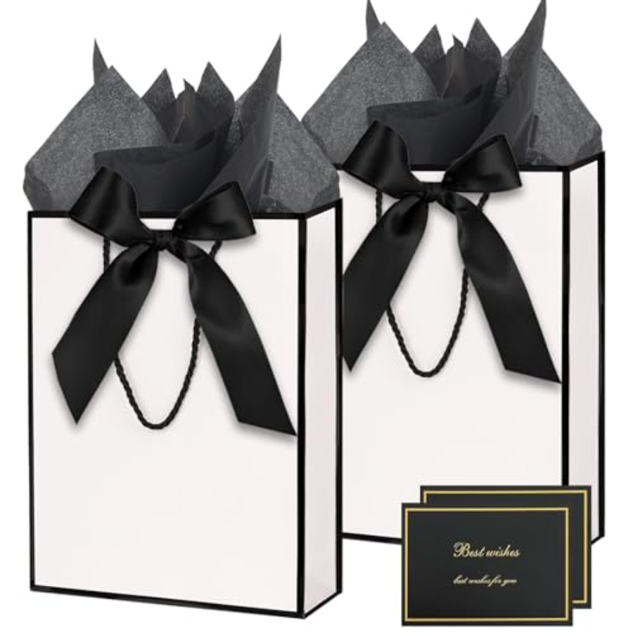 Gift Bags for Presents, 2 Pack - Ribbon Bow Gift avis et prix