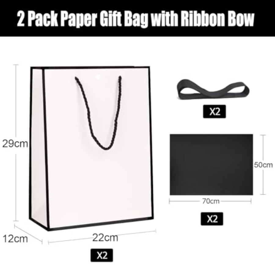 Gift Bags for Presents, 2 Pack - Ribbon Bow Gift avis et prix