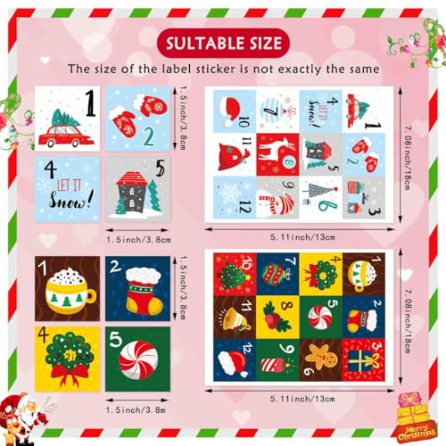 16 Sheets Christmas Advent Cal - Advent Calendar Gift avis et prix