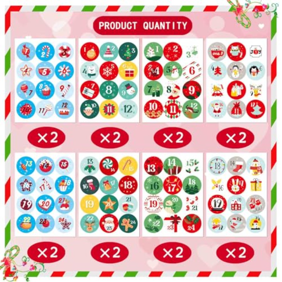 16 Sheets Christmas Advent Cal - Advent Calendar Gift avis et prix