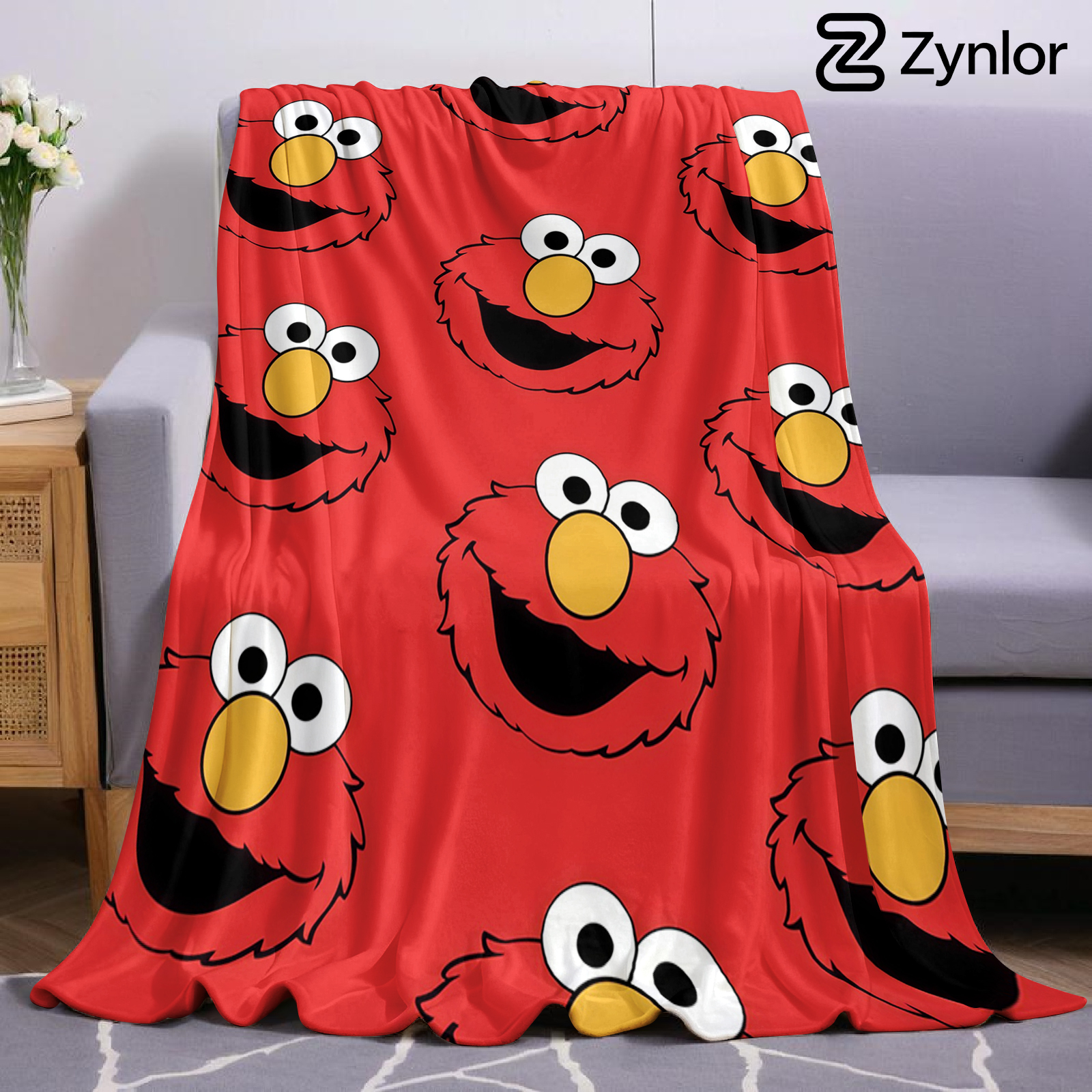 Elmo Face Cartoon Anime Print  - Christmas Throw Blanket avis et prix