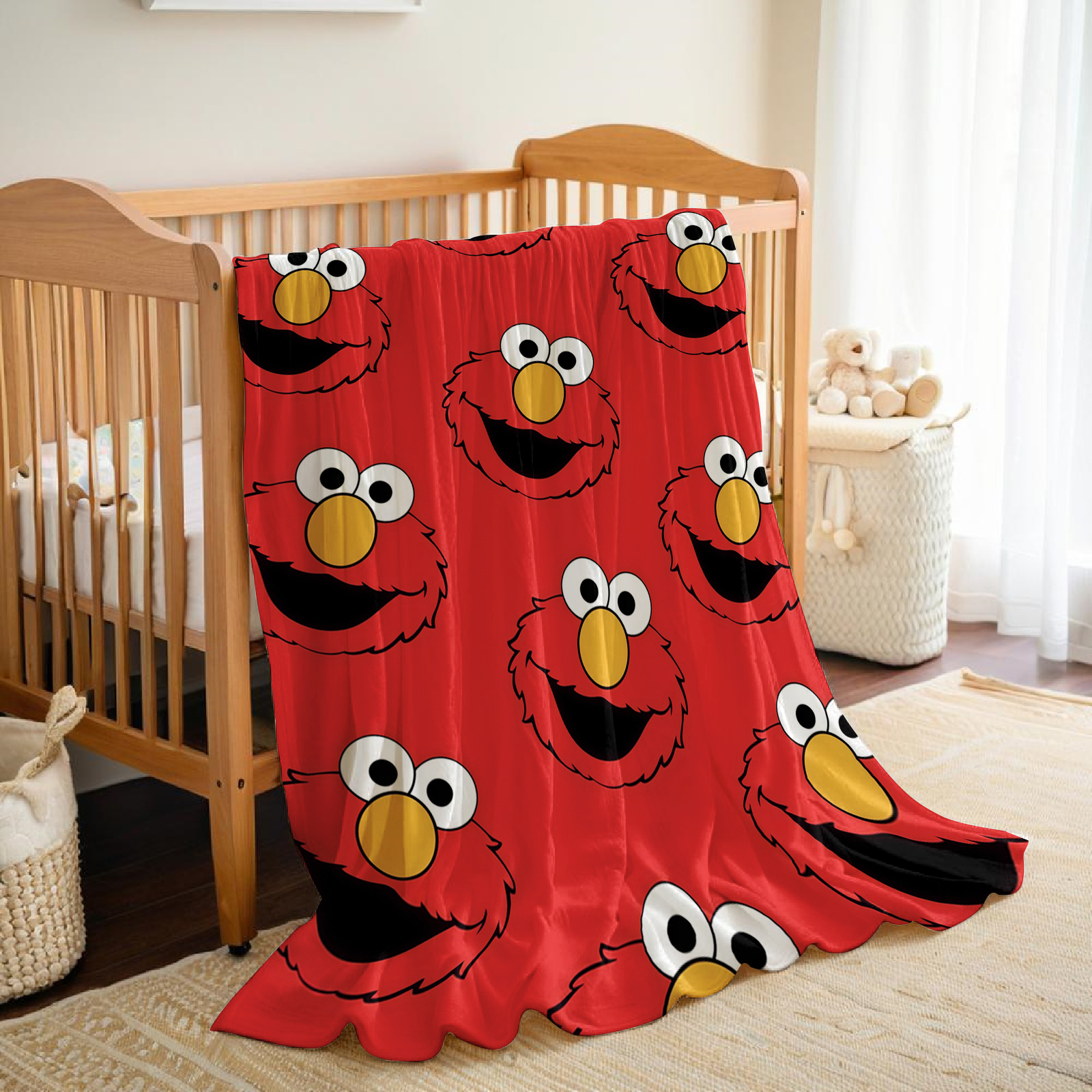 Elmo Face Cartoon Anime Print  - Christmas Throw Blanket avis et prix