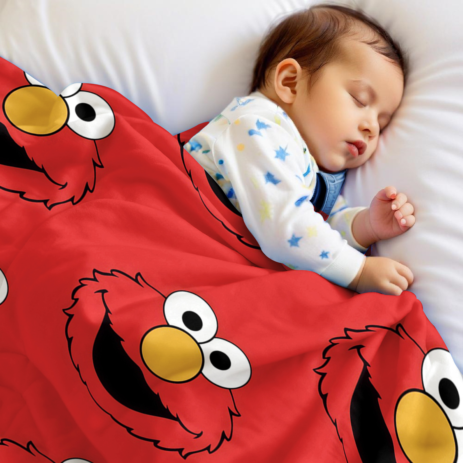 Elmo Face Cartoon Anime Print  - Christmas Throw Blanket avis et prix