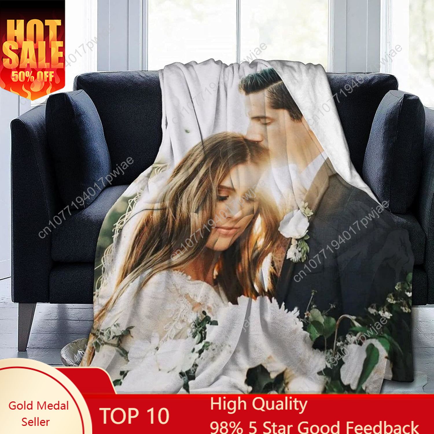 Custom Blanket with Photos Tex - Christmas Throw Blanket avis et prix