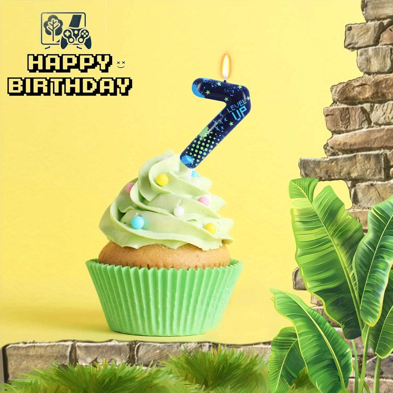 Blue Game Boy 0-9 Birthday Can - Holiday Candle Set avis et prix