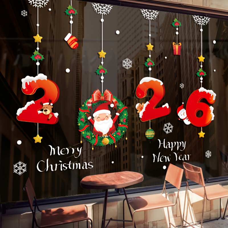 1Pcs 2026 Christmas Window Sti - Snowflake Window Decal avis et prix