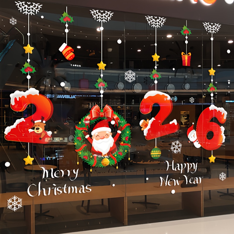 1Pcs 2026 Christmas Window Sti - Snowflake Window Decal avis et prix