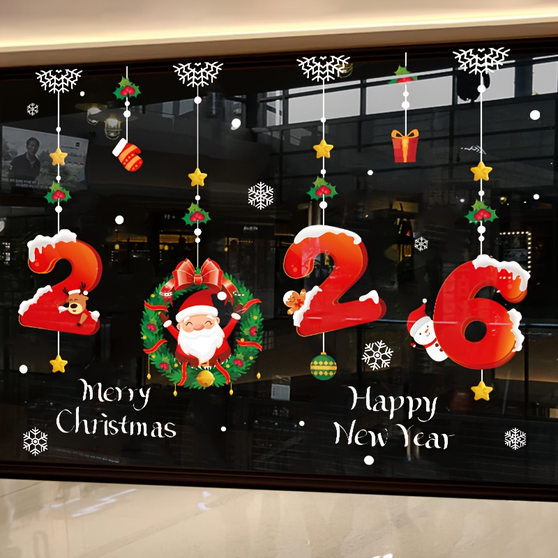 1Pcs 2026 Christmas Window Sti - Snowflake Window Decal avis et prix