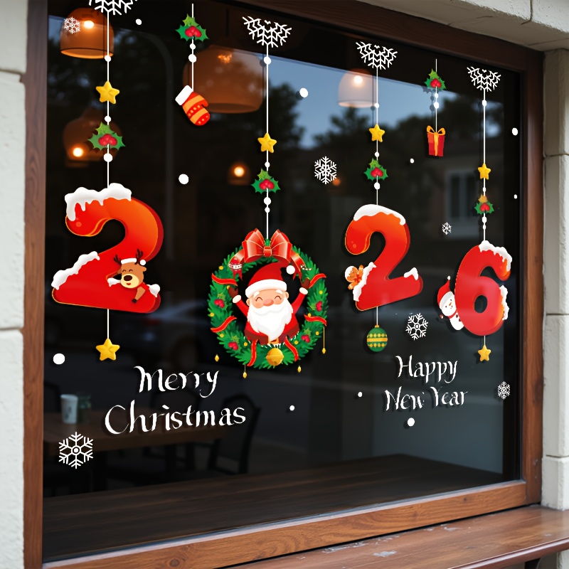 1Pcs 2026 Christmas Window Sti - Snowflake Window Decal avis et prix