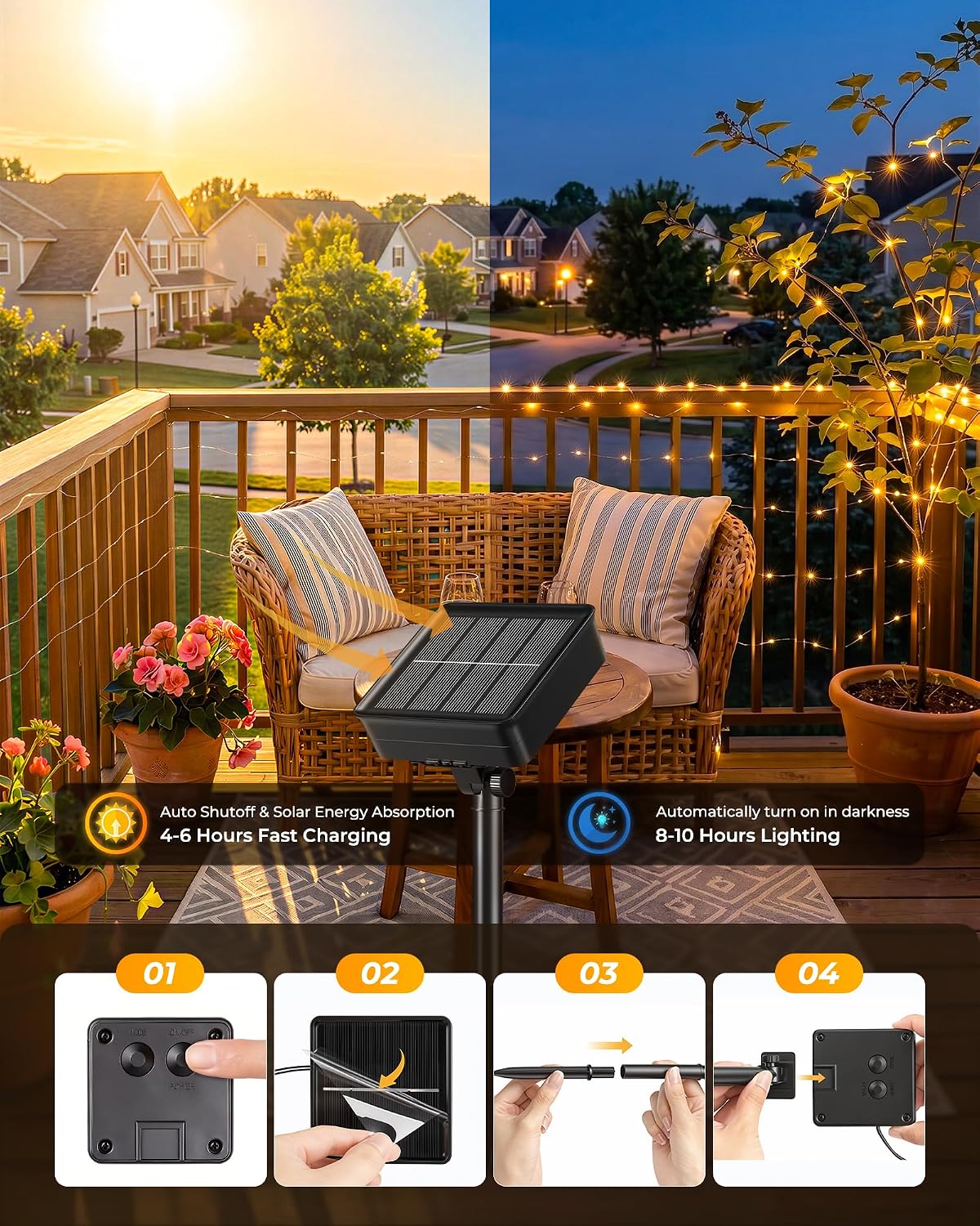 Solar Fairy Lights,33Ft 100 LE - Christmas Lights Outdoor avis et prix