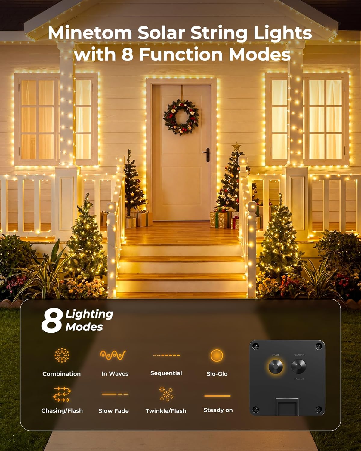 Solar Fairy Lights,33Ft 100 LE - Christmas Lights Outdoor avis et prix
