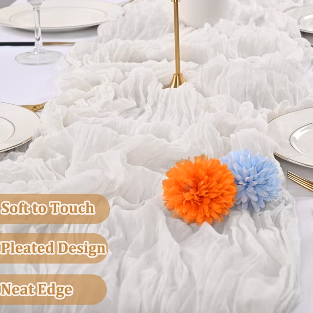 90x400CM Cheesecloth Table Run - Christmas Table Runner avis et prix