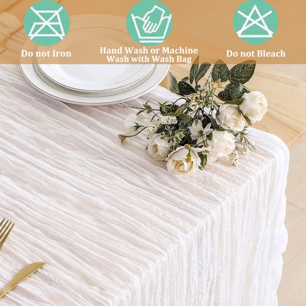 90x400CM Cheesecloth Table Run - Christmas Table Runner avis et prix