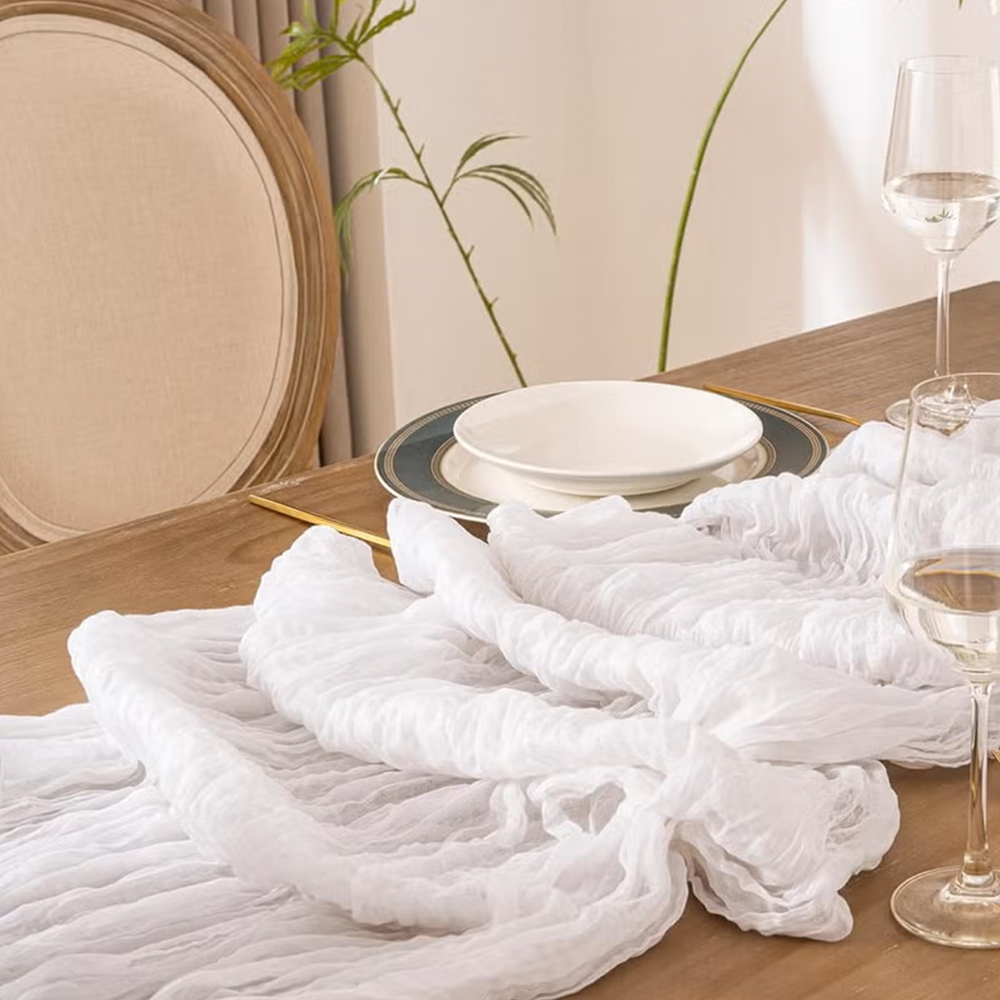 90x400CM Cheesecloth Table Run - Christmas Table Runner avis et prix