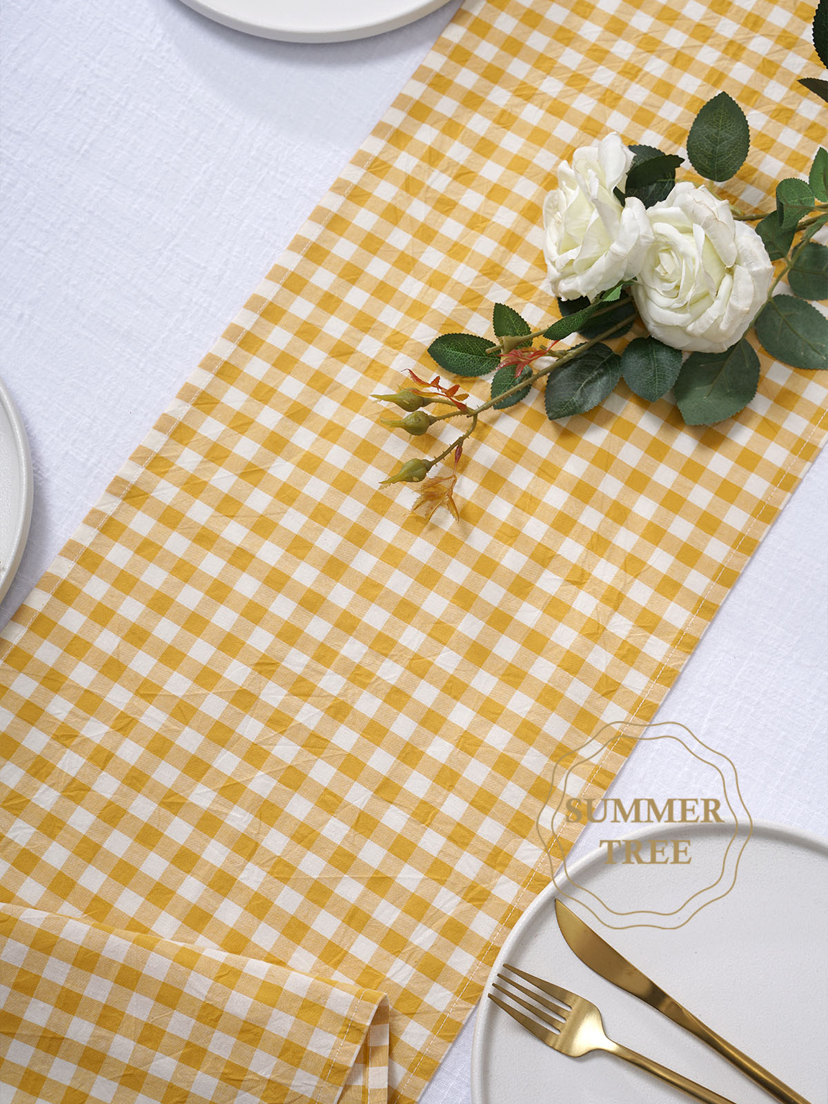 Rustic Plaid Cotton Table Runn - Christmas Throw Blanket avis et prix