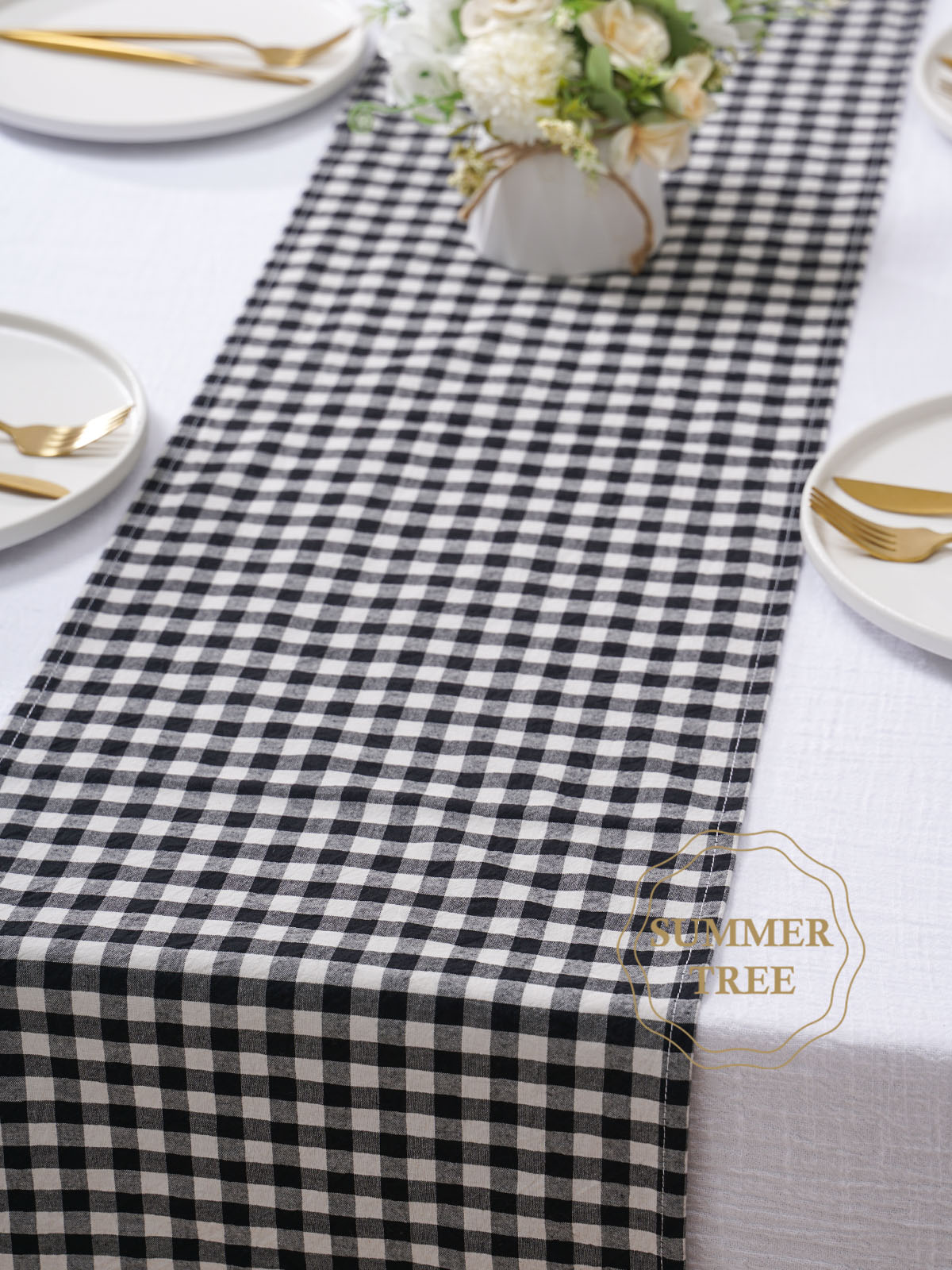 Rustic Plaid Cotton Table Runn - Christmas Throw Blanket avis et prix