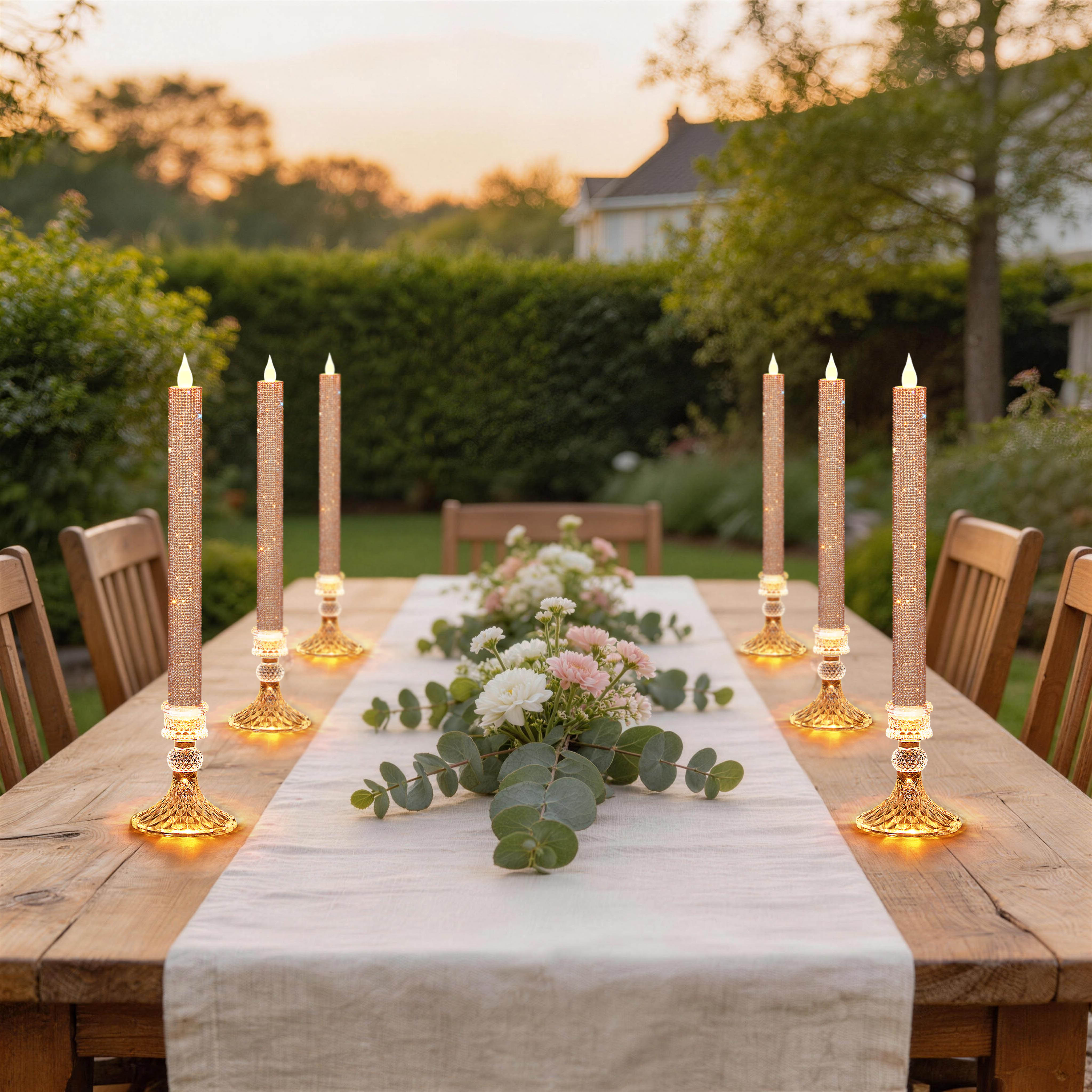 Flameless Taper Candle Set of  - Holiday Candle Set avis et prix