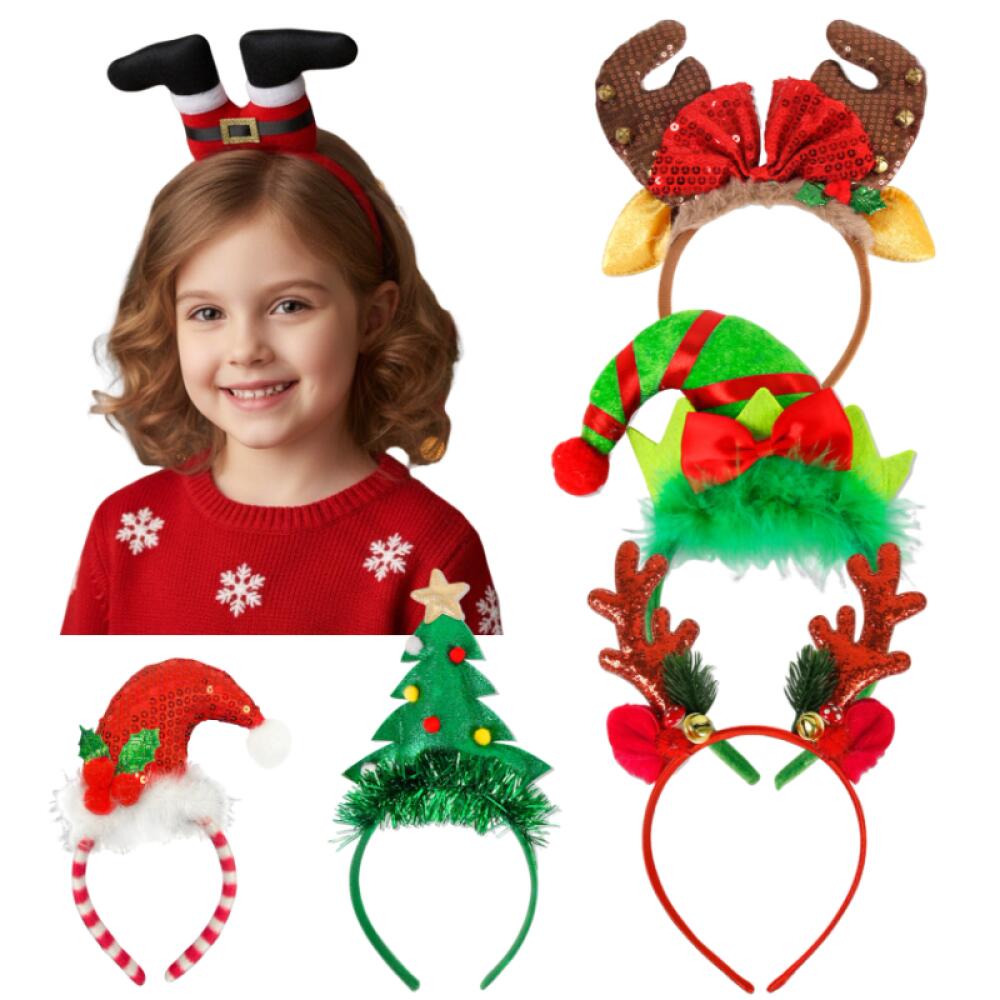 1 Piece/5Pcs Funny Santa Claus - Reindeer Antlers Headband avis et prix