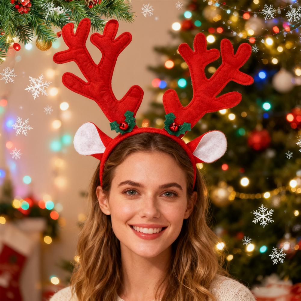 Santa Headband Festive Reindee - Reindeer Antlers Headband avis et prix