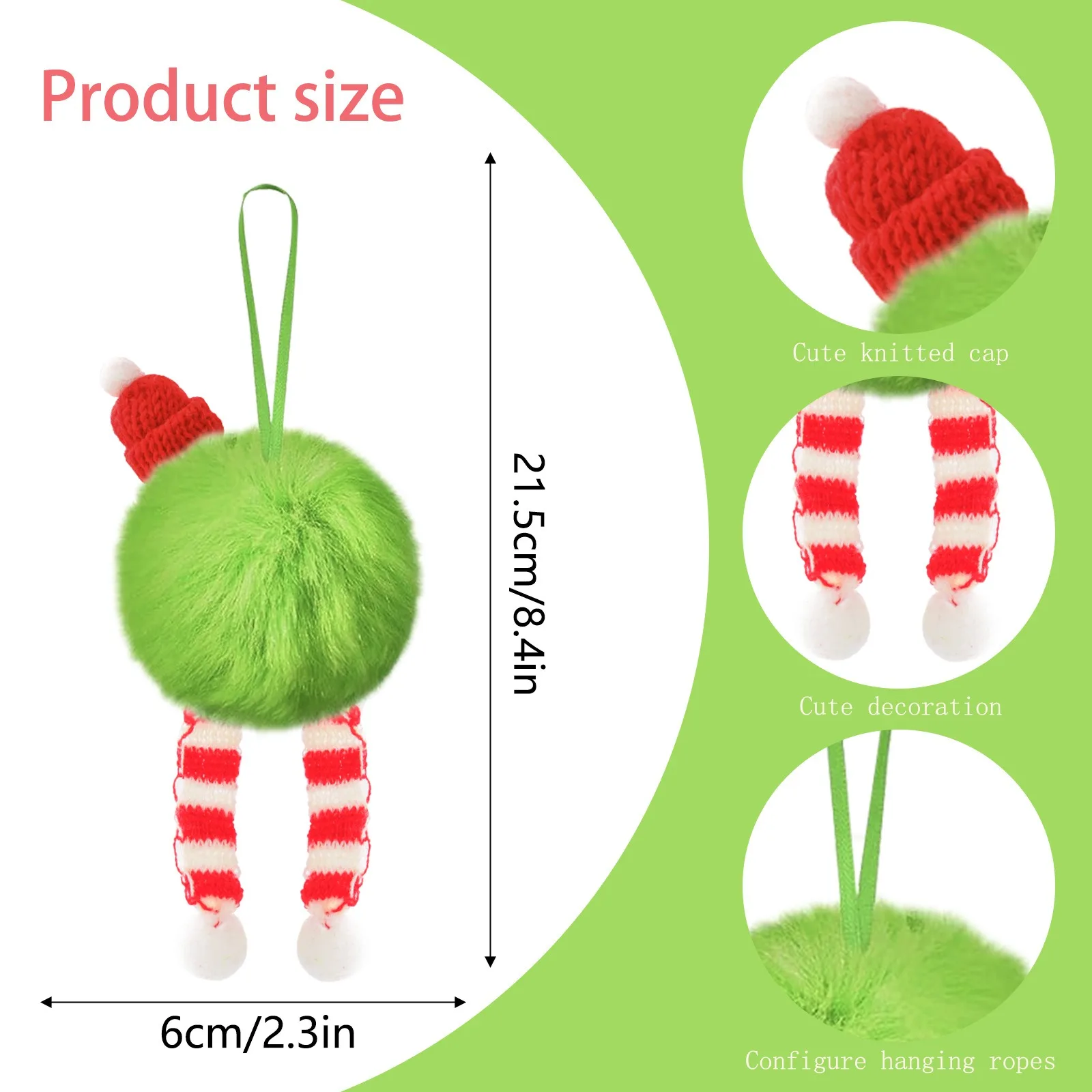 Christmas Green Long Plush Bal - Santa Hat Plush avis et prix