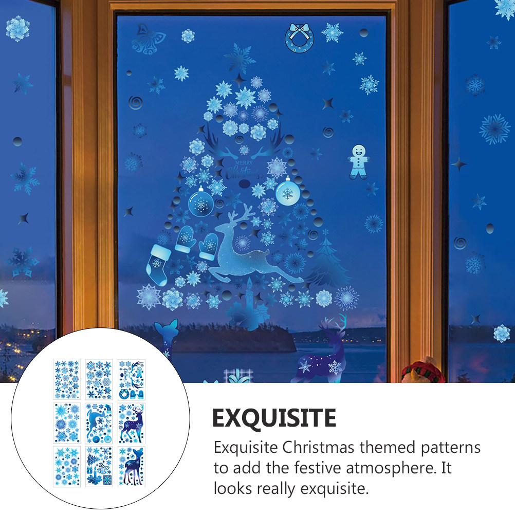 9 Sheets Christmas Window Deca - Snowflake Window Decal avis et prix