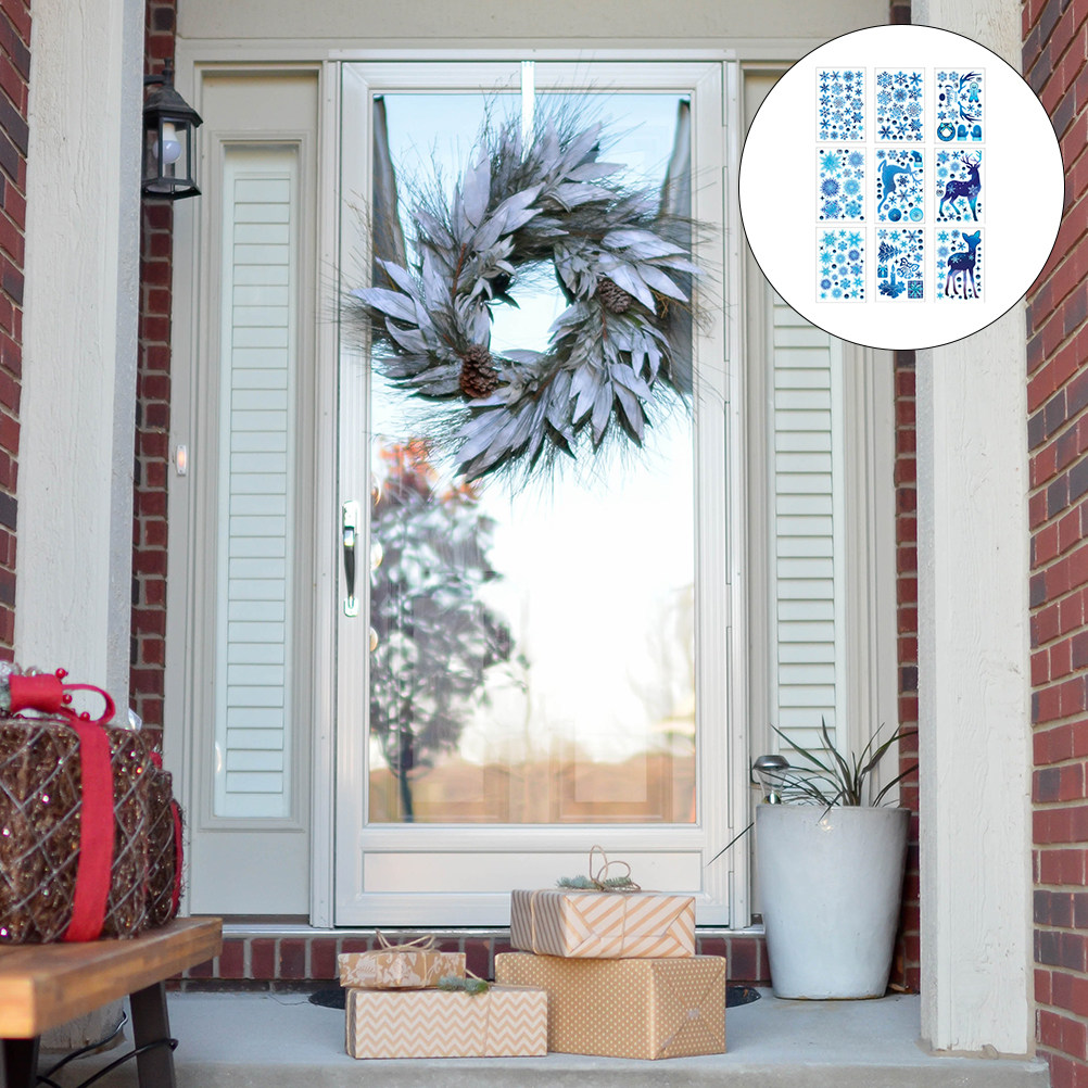 9 Sheets Christmas Window Deca - Snowflake Window Decal avis et prix