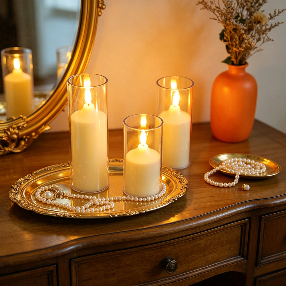 3pcs/ set LED Flameless Flicke - Holiday Candle Set avis et prix