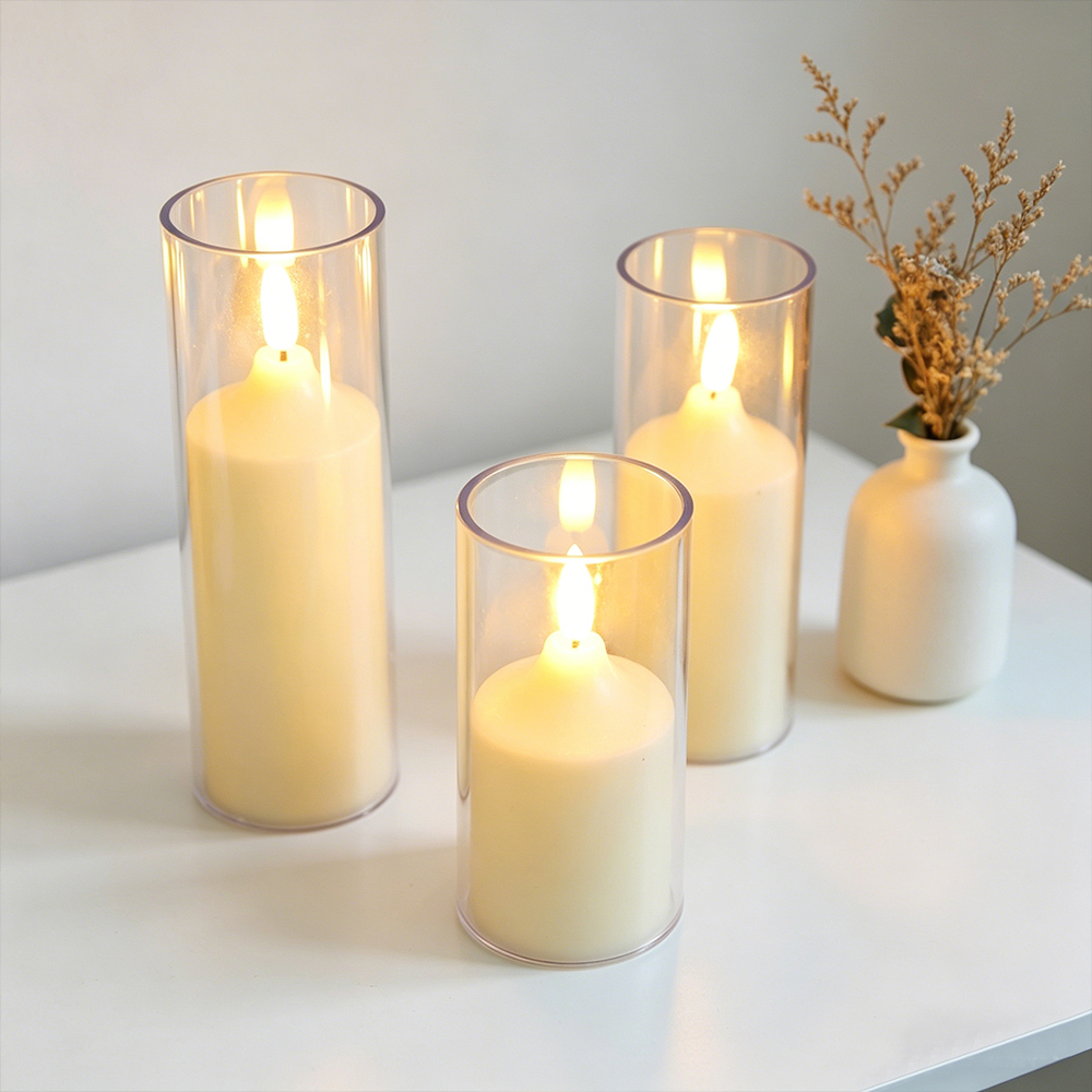 3pcs/ set LED Flameless Flicke - Holiday Candle Set avis et prix