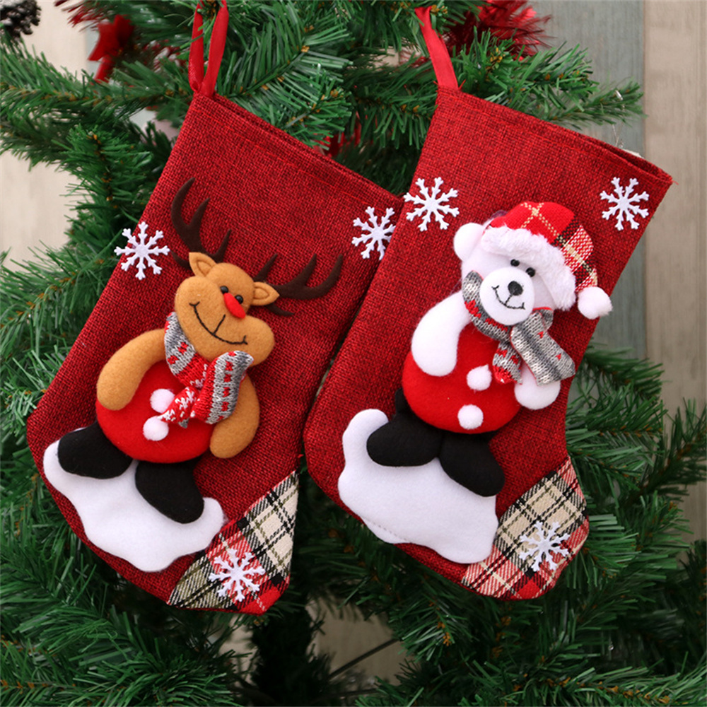 Linen Christmas Stockings Gift - Christmas Stocking Hanging avis et prix