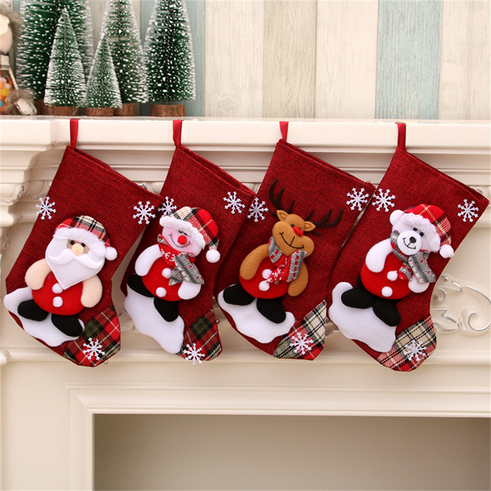 Linen Christmas Stockings Gift - Christmas Stocking Hanging avis et prix
