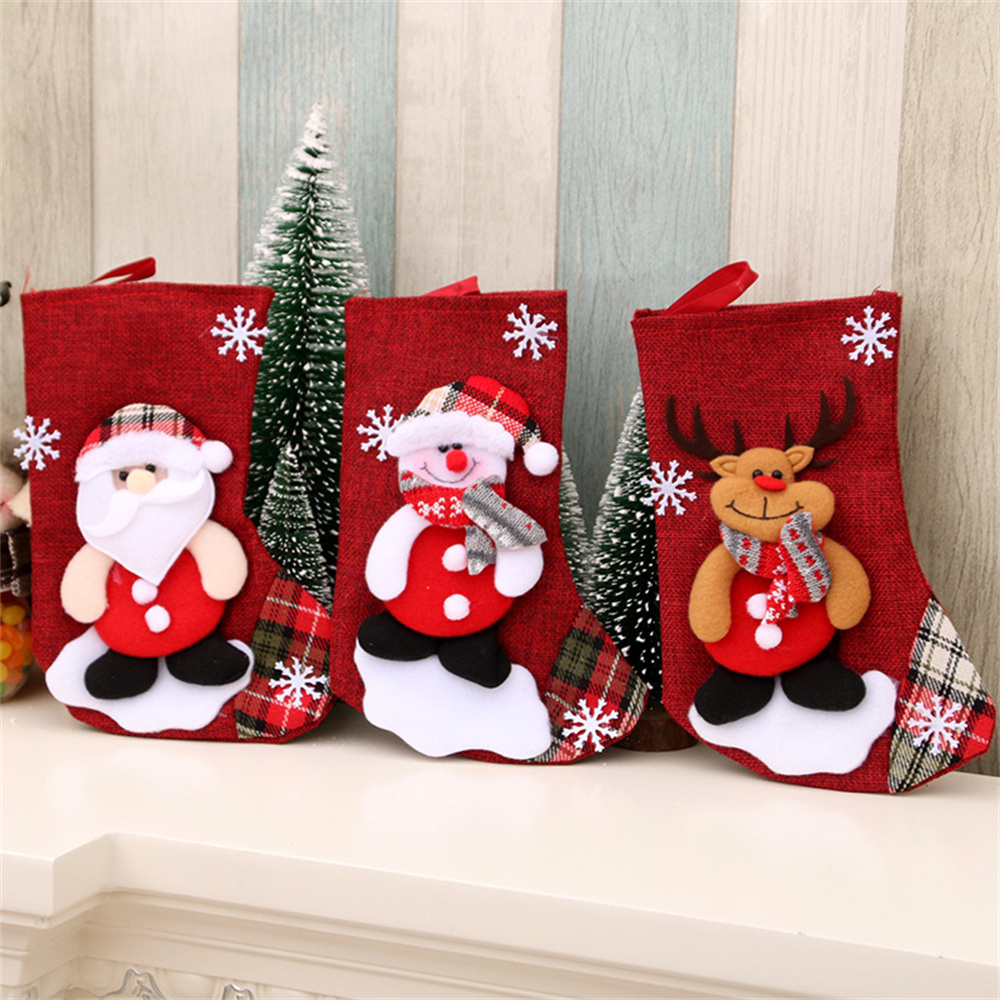 Linen Christmas Stockings Gift - Christmas Stocking Hanging avis et prix
