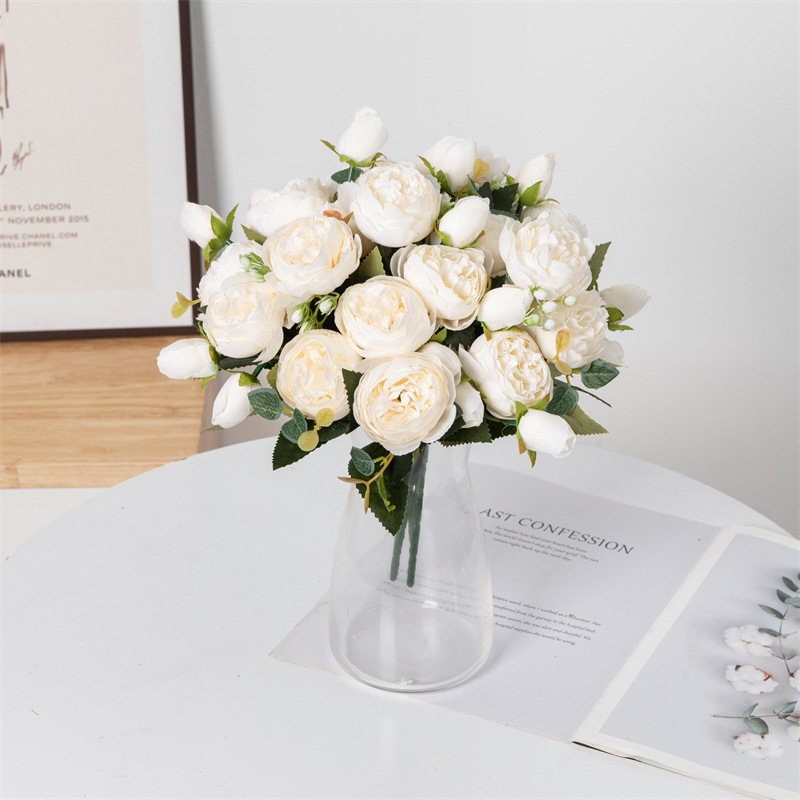 Artificial Flowers Fake Silk W - Christmas Wreath Fake avis et prix