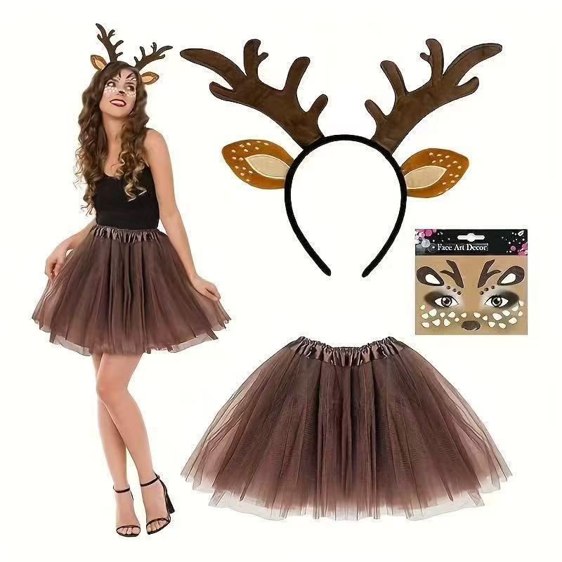 Reindeer Costume Set Antler He - Reindeer Antlers Headband avis et prix