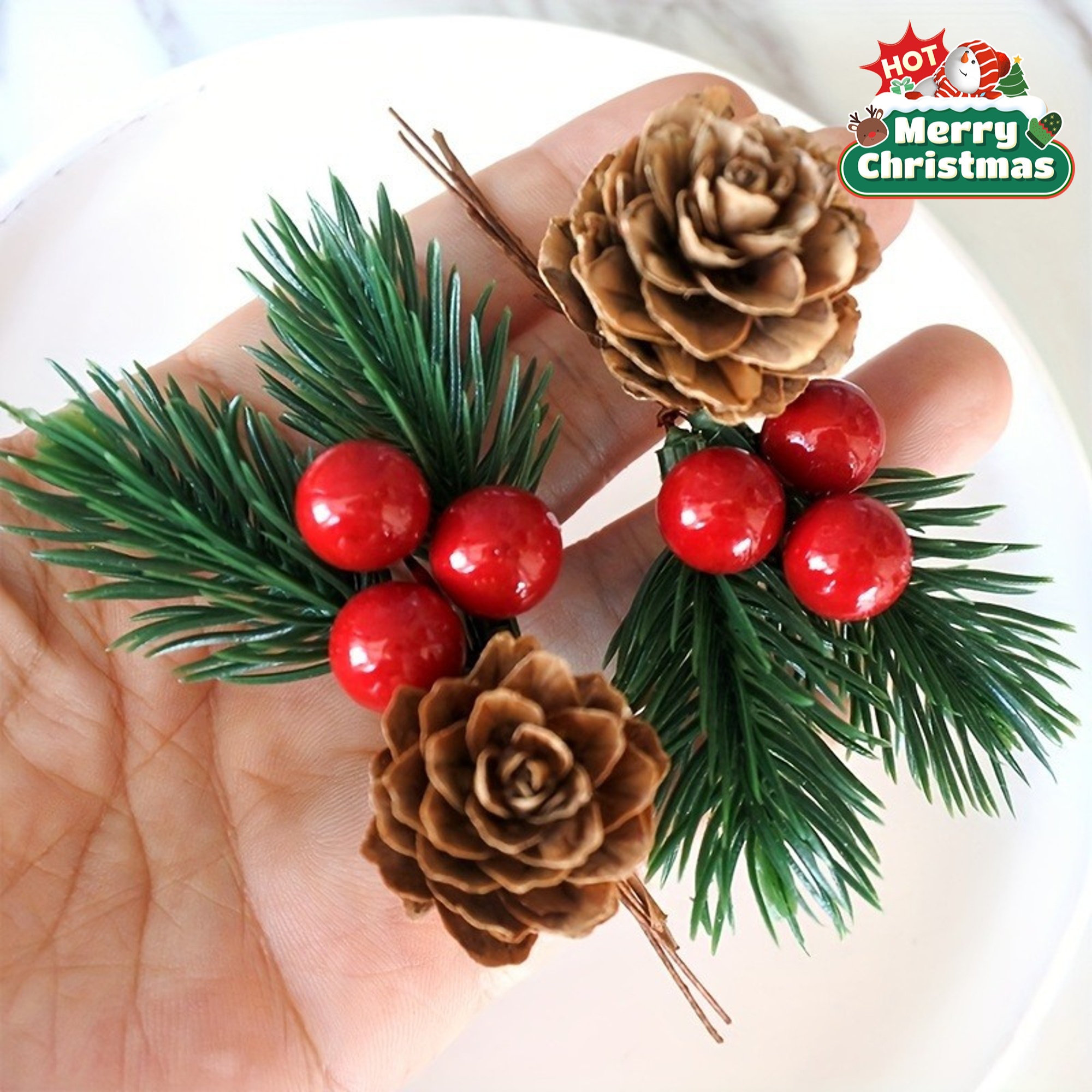10pcs Set of Artificial Pine C - Christmas Tree Artificial avis et prix