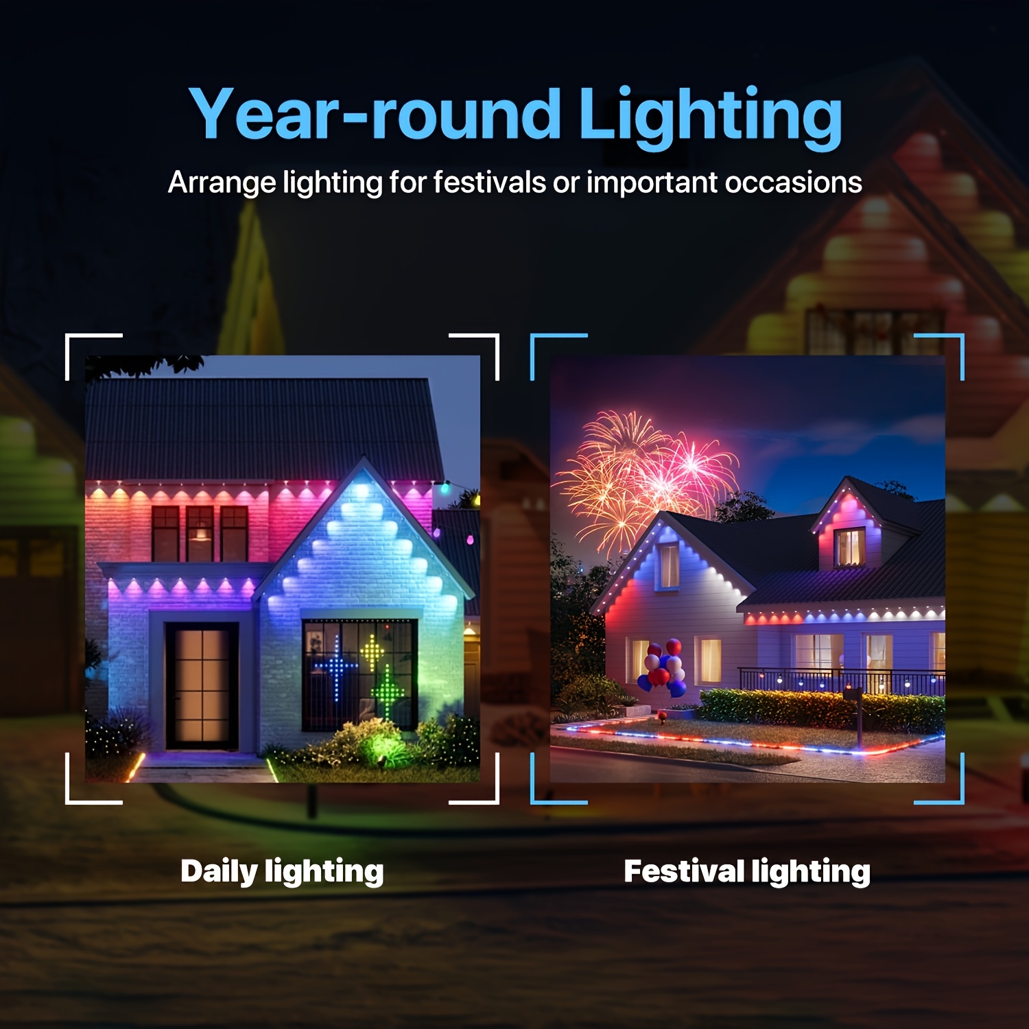 RGB+IC Smart Outdoor Eaves Lig - Christmas Lights Outdoor avis et prix