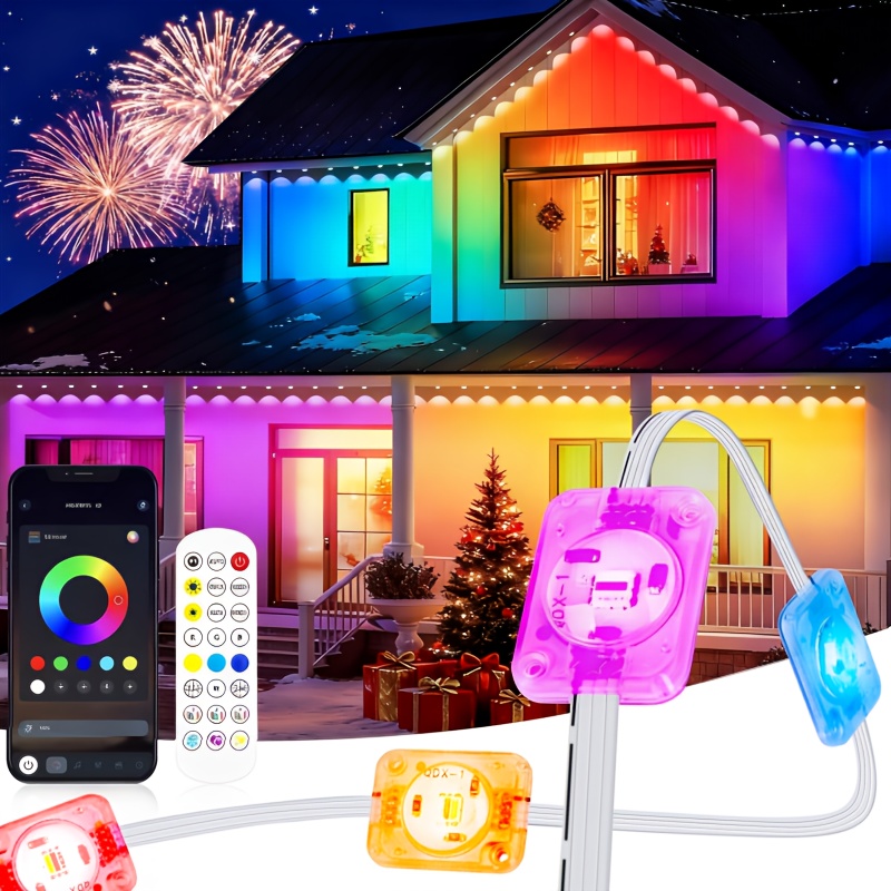 RGB+IC Smart Outdoor Eaves Lig - Christmas Lights Outdoor avis et prix