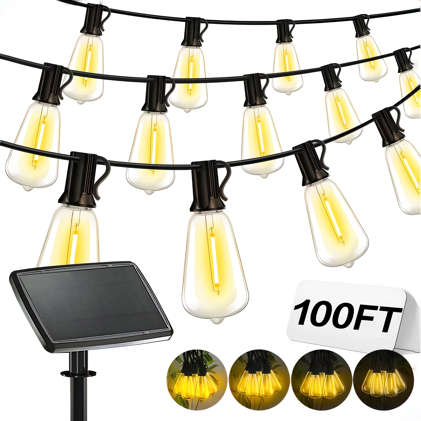 Solar Lights Outdoor, 100ft Pa - Christmas Lights Outdoor avis et prix