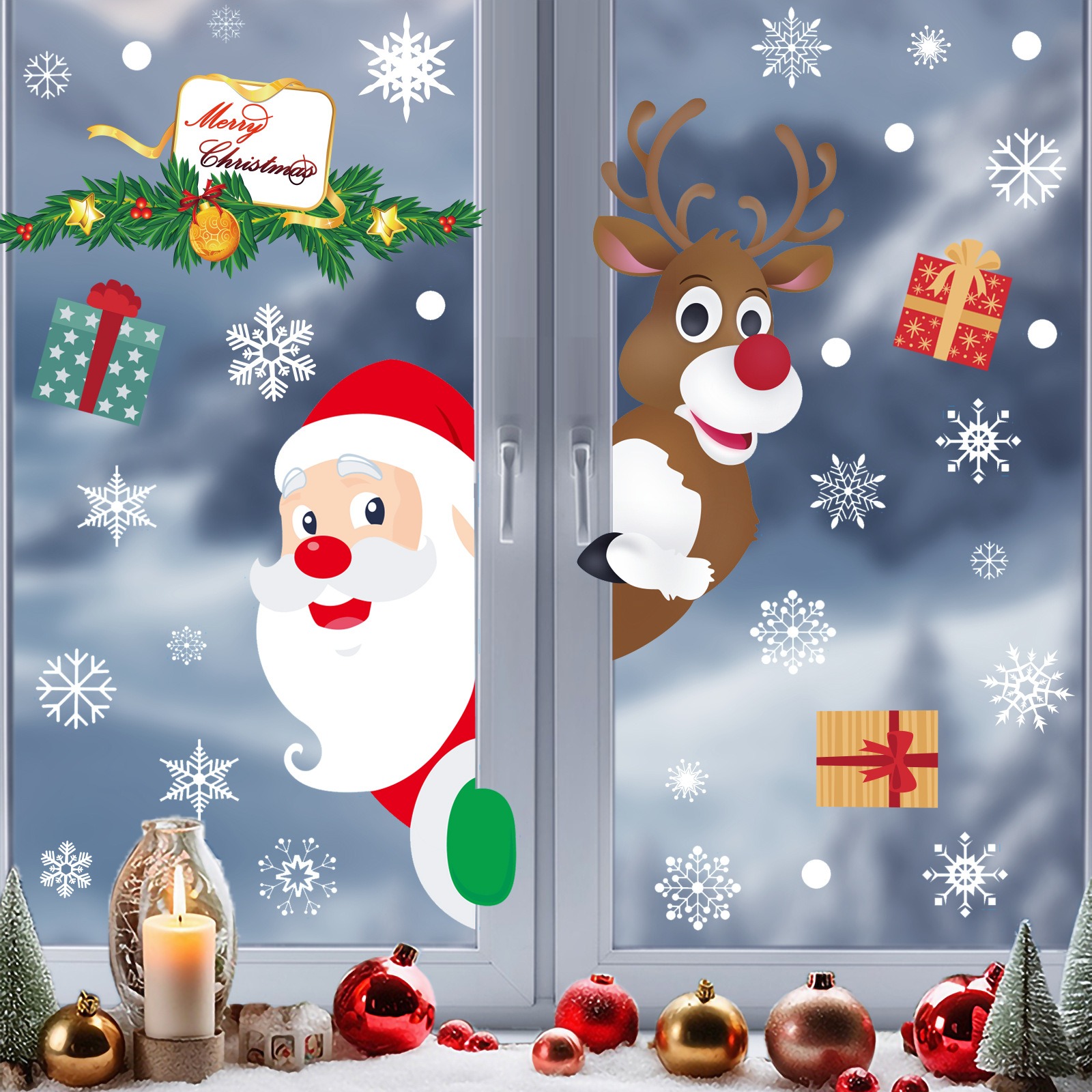 Christmas Window Stickers Snow - Snowflake Window Decal avis et prix