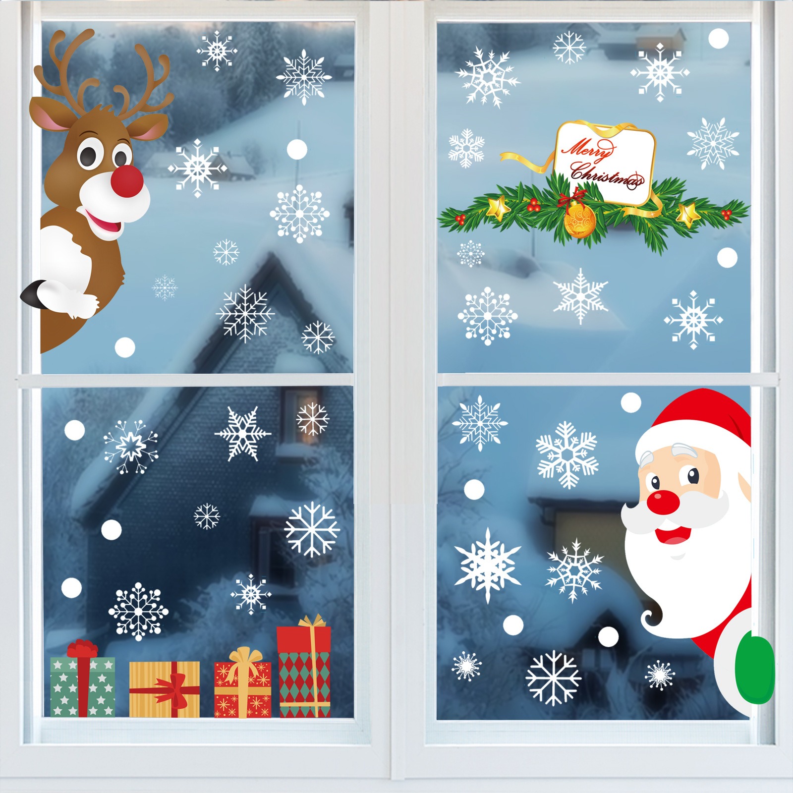 Christmas Window Stickers Snow - Snowflake Window Decal avis et prix