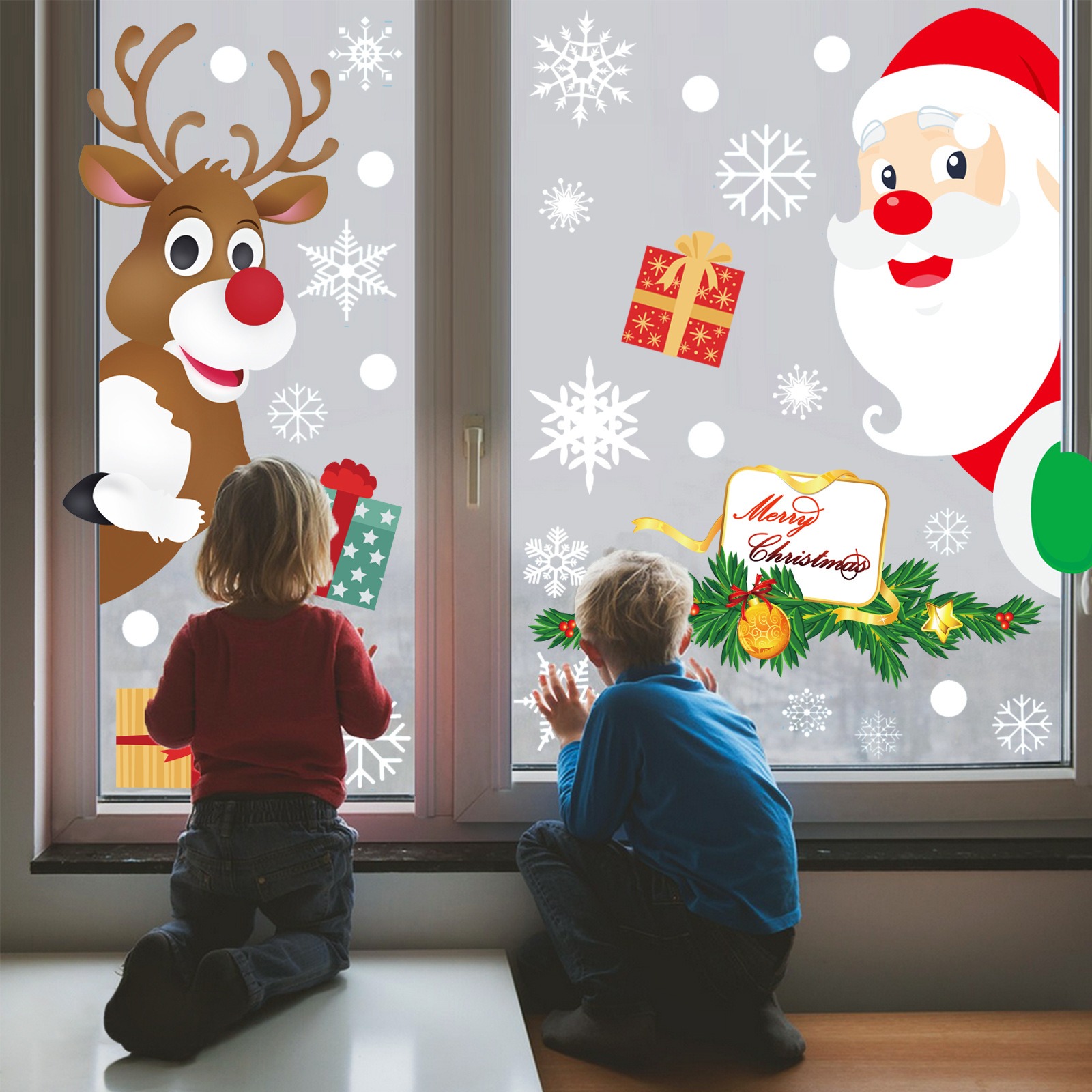 Christmas Window Stickers Snow - Snowflake Window Decal avis et prix