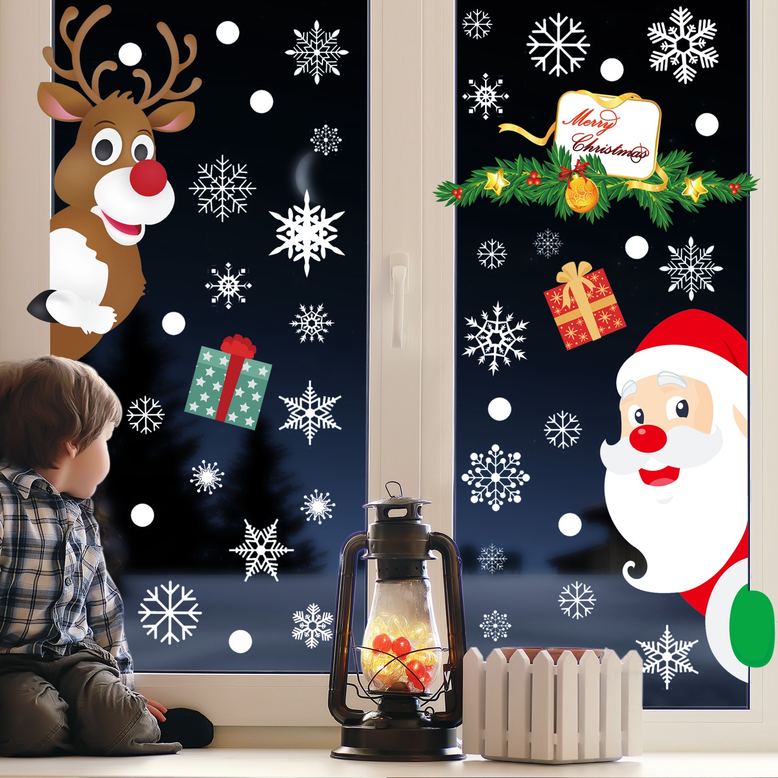 Christmas Window Stickers Snow - Snowflake Window Decal avis et prix