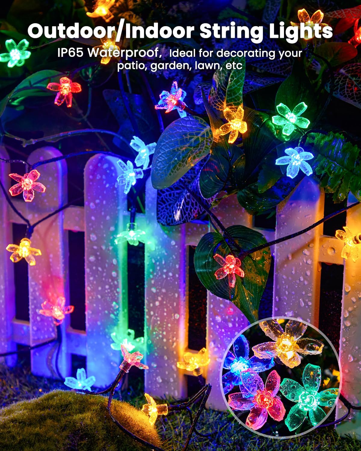 60 LED Flower Solar String Lig - Christmas Lights Outdoor avis et prix