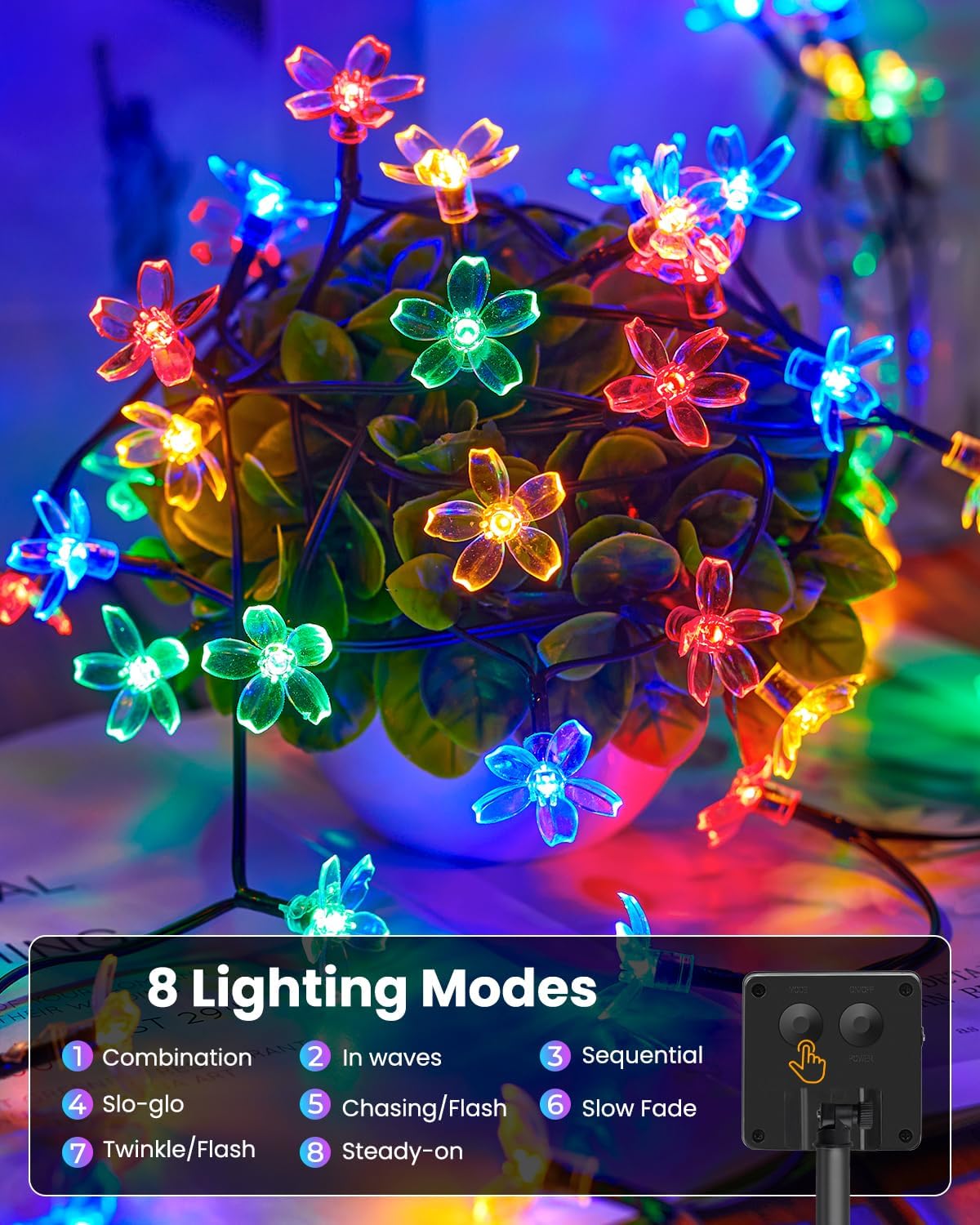 60 LED Flower Solar String Lig - Christmas Lights Outdoor avis et prix