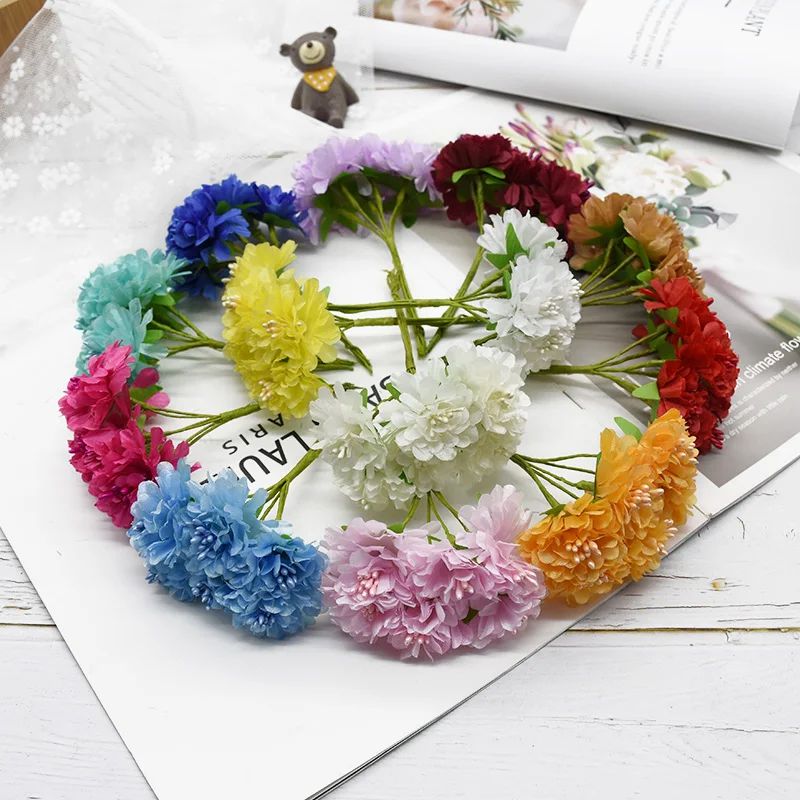 Silk Carnation Artificial Flow - Christmas Wreath Fake avis et prix